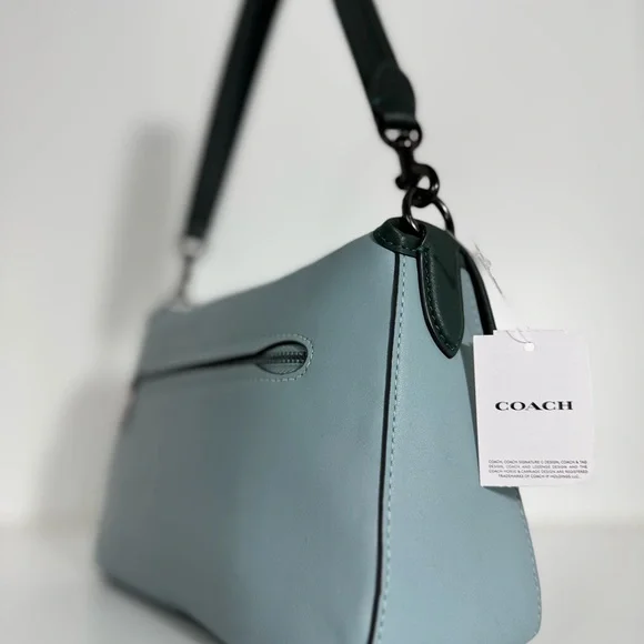 COACH Soft Tabby Shoulder Bag In Colorblock
Blue & Dark Forest Green NWT - Picture 3 of 14